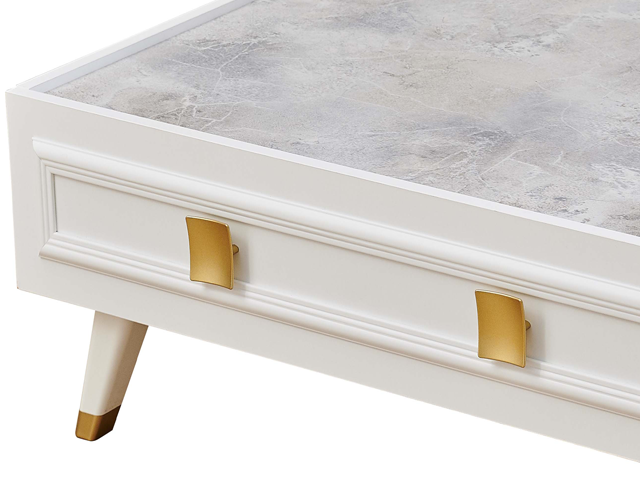 TABLE BASSE VERNON COULEUR BLANC GM 1075X1040X77