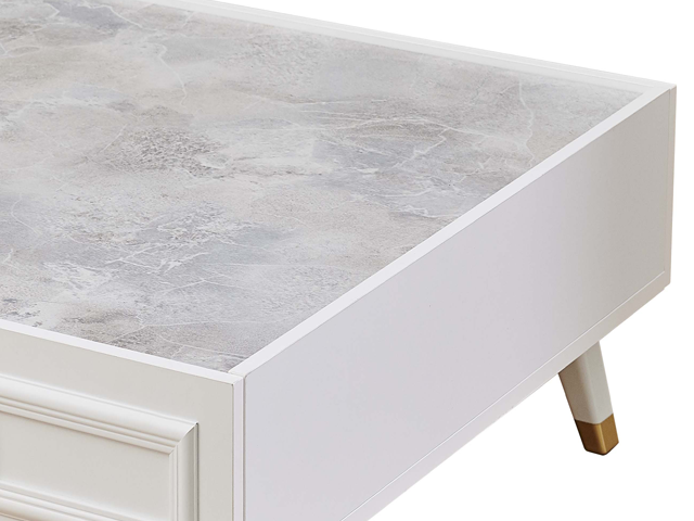 TABLE BASSE VERNON COULEUR BLANC GM 1075X1040X77