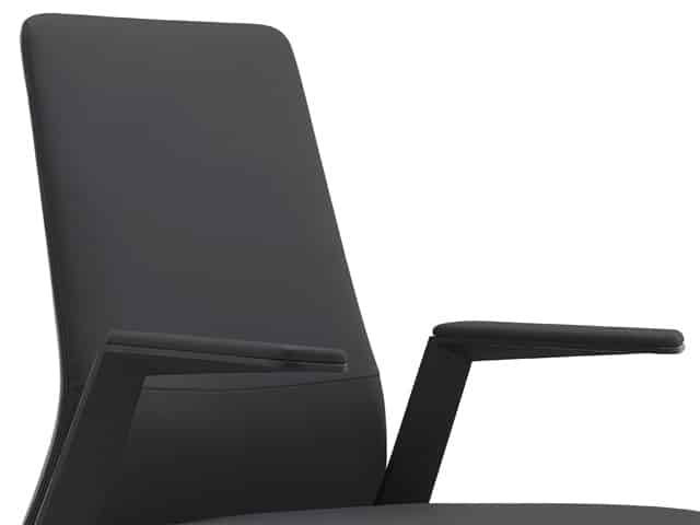 FAUTEUIL DOSSIER BAS PU LY001B NOIR C4 635*565*1000