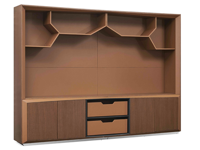 MEUBLE DE RGMT HAUT 4P+TIRR H-02-B 3230*491*2190 MARRON