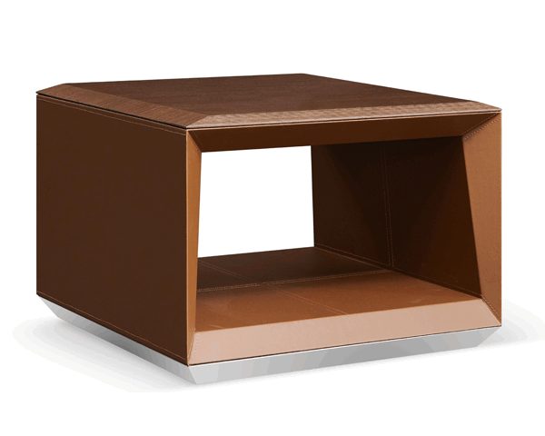 TABLE COIN DE BUREAU H-02-T2 750*750*448 COULEUR MARRON