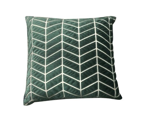 COUSSIN 46*46 VERT BLANC DESTOCKAGE