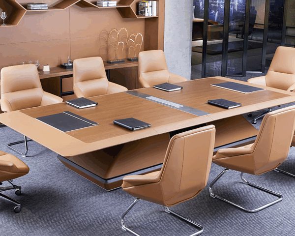 TABLE DE REUNION H-02-N 3600*1600*750 COULEUR MARRON 14-18 PLCS