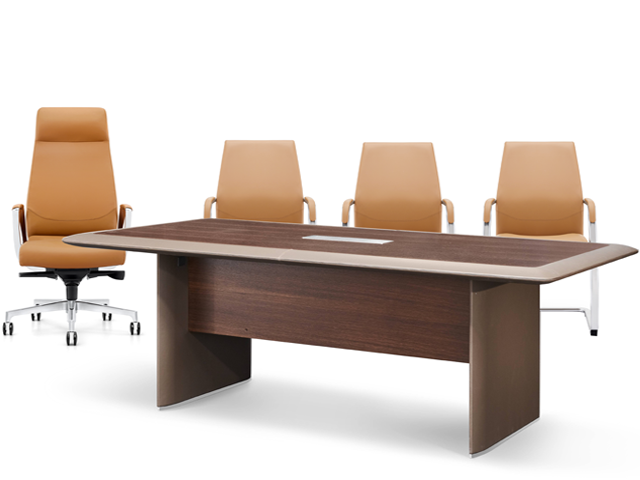 TABLE DE REUNION H-03-N 2400*1200*760 COULEUR MARRON 8-10PLCS
