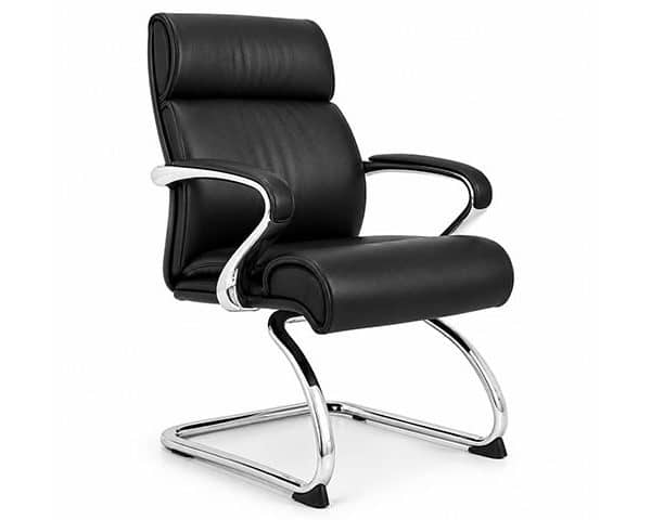 FAUTEUIL VISITEUR PU YS1102C NOIRE C4 680*740*1025
