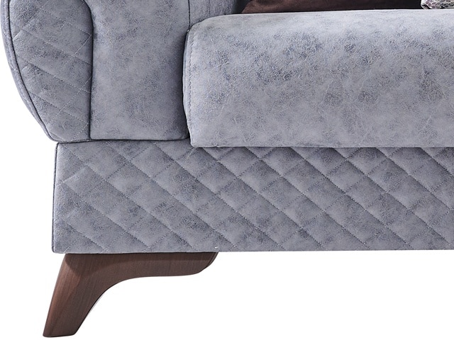 SALON TISSU 7 PLACES POLLA COULEUR GRIS SAUMON 6243,5638,5634