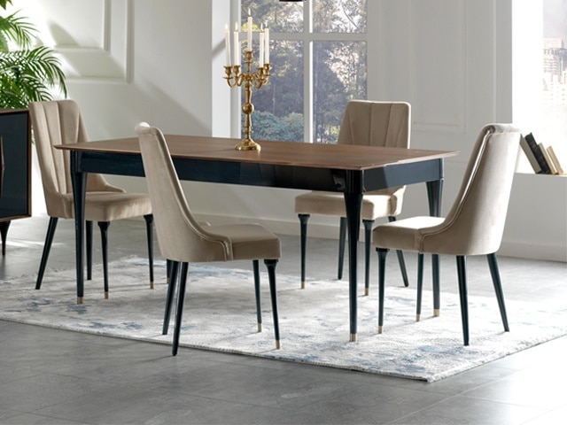 TABLE A MANGER 6 PLACES NATELLO NEW EXTANSIBLE 754*1638*98 MARRON GRI