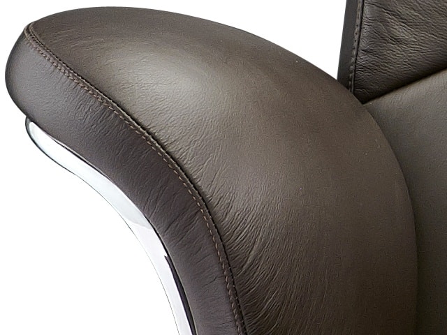 FAUTEUIL VISITEUR CUIR YS-1605D MARRON 980*740*710