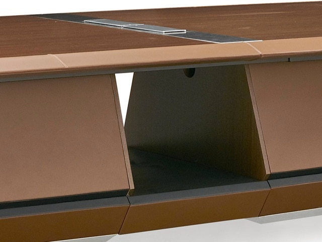 TABLE DE REUNION H-02-N 3600*1600*750 COULEUR MARRON 14-18 PLCS