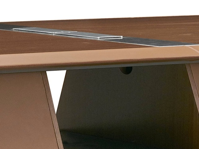 TABLE DE REUNION H-02-N 3600*1600*750 COULEUR MARRON 14-18 PLCS