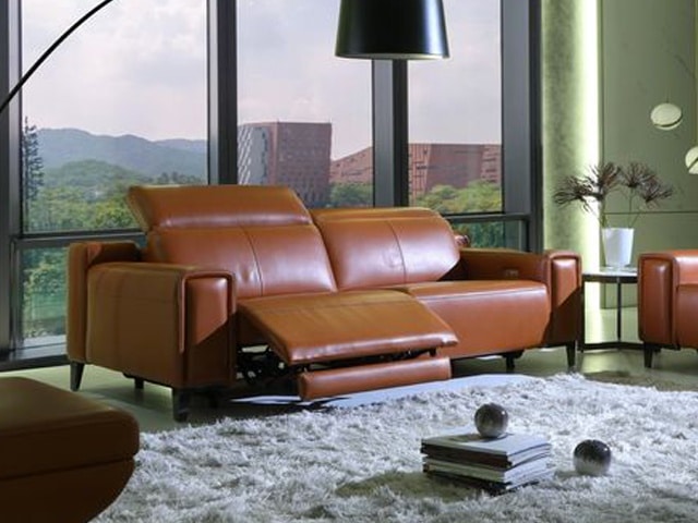 SALON CUIR 6 PLACES SE-891 COULEUR NOIRE D6727