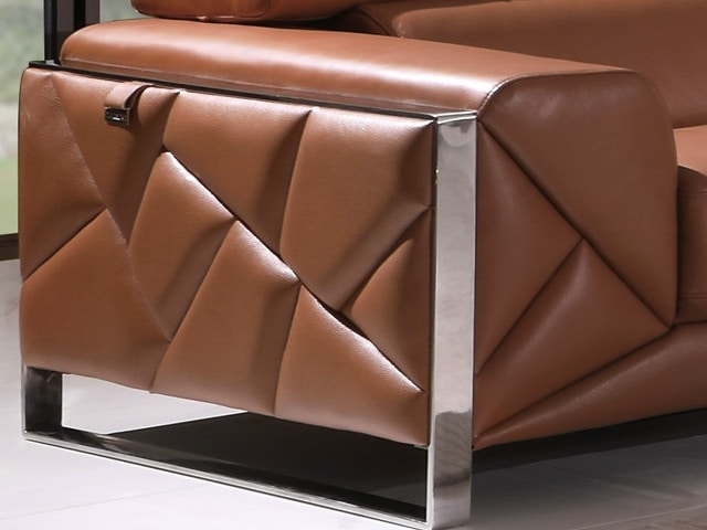 SALON CUIR 6 PLACES S-903 COULEUR K309 CREME