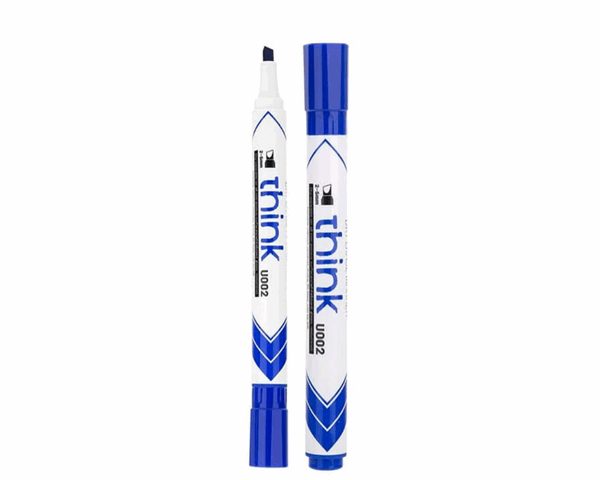 MARQUEUR EFFACABLE TABLEAU BISEAU BLEU DELI U00230