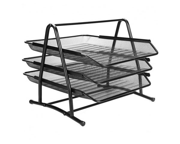 CORBEILLE A COURRIER 3 ETAGES METAL REFJS-3001 MASTER PLUS