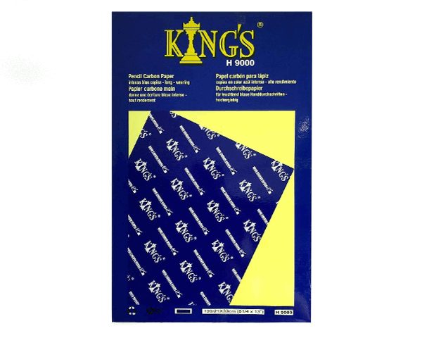 PAPIER CARBONE A MAIN BLEU KING H9000