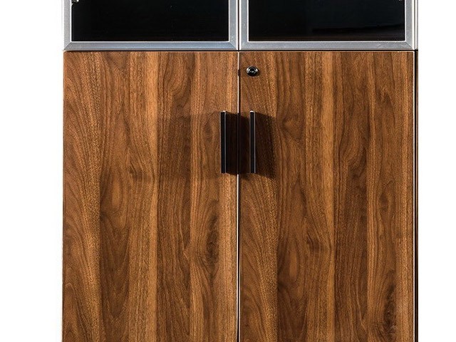 MEUBLE DE RGMT HAUT 2P SEMI VITRE AF0820 800*400*2000 SA19+LIGHT GREY