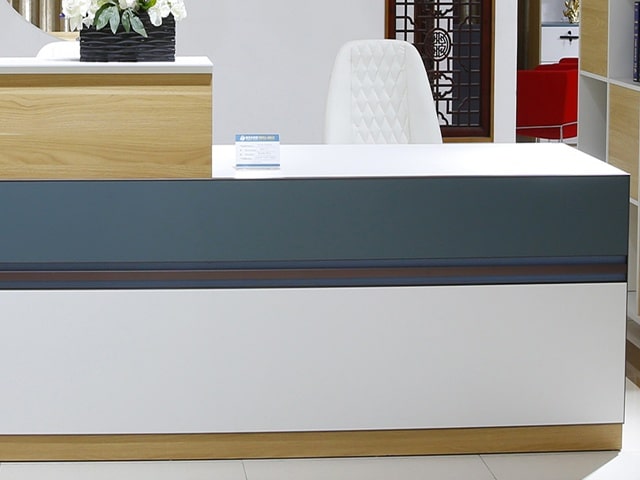 COMPTOIR DE RECEPTION LM203.Z3200A 3200x700x1050 COULEUR NEW WALNUT