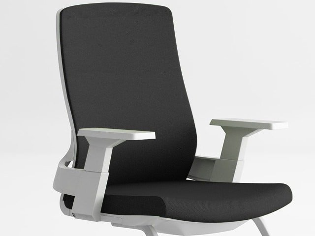 FAUTEUIL VISITEUR D1-399CW NOIRE/BLANC