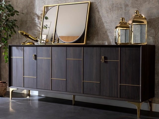 PACK FENTON BUFFET+TABL COIN+TABL BASS MEUBLE TV+TABL A MANGER 6 PLSw