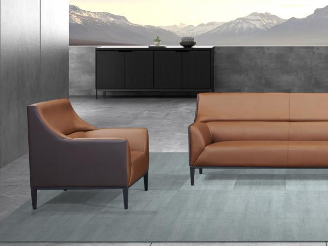 SALON DE BUREAU 5 PLACES REF 3207 NOIRE 55453 205*93*80