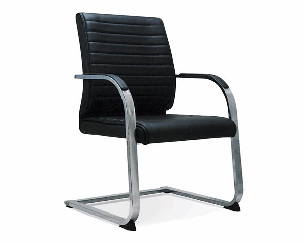 FAUTEUIL VISITEUR 2014C EN PU NOIRE 58*68*94