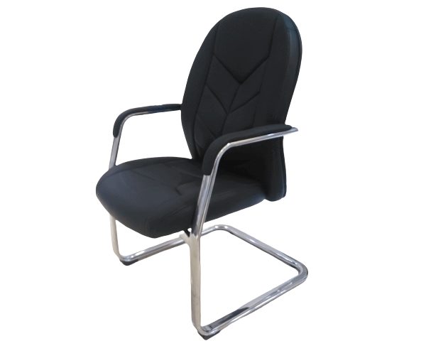FAUTEUIL VISITEUR 8855C EN PU MARRON 69*65*96