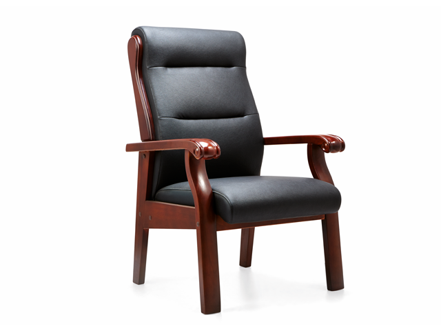 FAUTEUIL VISITEUR EN BOIS 7336C NOIR AVEC ACCOUDOIR 69*75*108