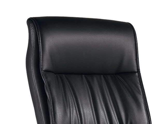 FAUTEUIL VISITEUR PU B-16 MARRON AVEC ACCOUDOIR