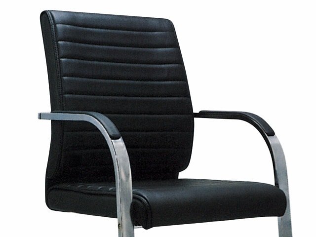 FAUTEUIL VISITEUR 2014C EN PU NOIRE 58*68*94