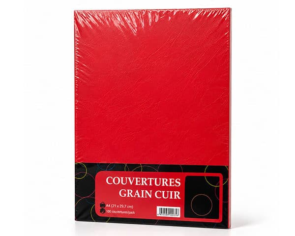 COUVERTURE MALMERO GRAIN CUIR ROUGE