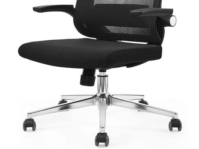 FAUTEUIL SECRETAIRE BAS EN MAILLE QG2134B NOIR C4 635*565*1000
