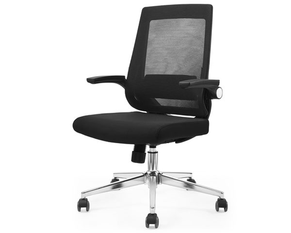 FAUTEUIL SECRETAIRE BAS EN MAILLE QG2134B NOIR C4 635*565*1000