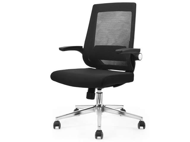 FAUTEUIL SECRETAIRE BAS EN MAILLE QG2134B NOIR C4 635*565*1000