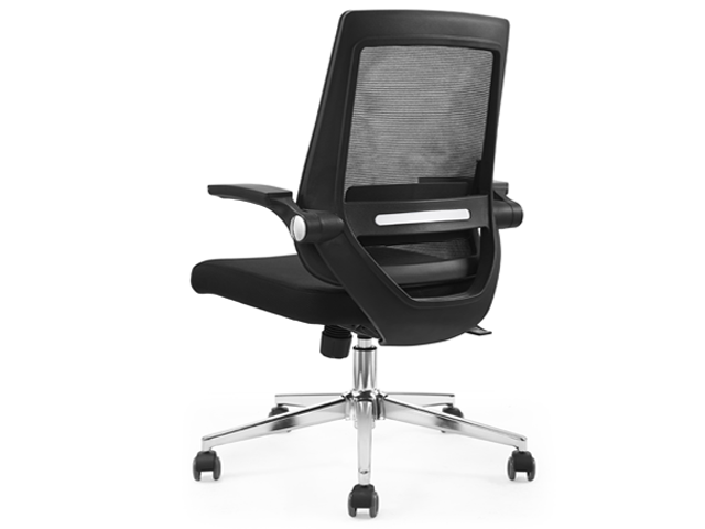 FAUTEUIL SECRETAIRE BAS EN MAILLE QG2134B NOIR C4 635*565*1000