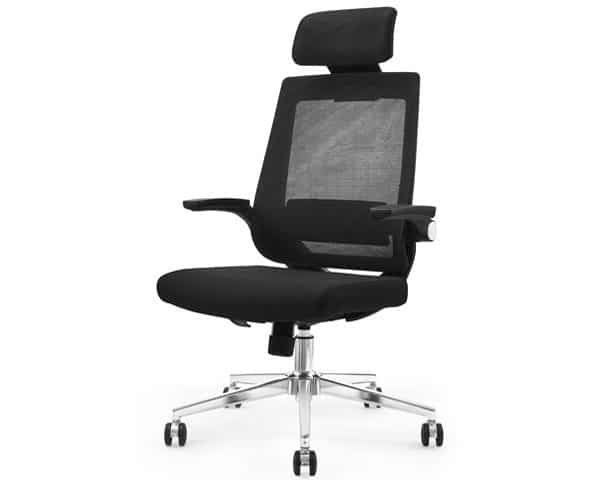 FAUTEUIL DOSSIER HAUT EN MAILLE QG2134A NOIR C4 690*805*1210