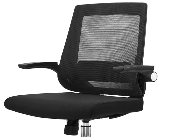 FAUTEUIL SECRETAIRE BAS EN MAILLE QG2134B NOIR C4 635*565*1000