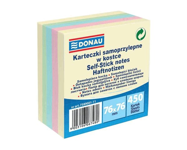 POST IT CUBE 76X76 COULEUR ASS NEON 450 Feuilles 7589001-11