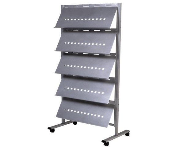 PRESENTOIRE MOBILE SUR ROULETTES MULTIFONCTION RD 8314 5 ETAGERES