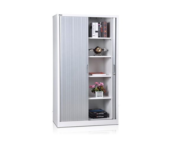 ARMOIRE METAL HAUT A RIDEAUX FC-RC18 GRIS/NOIR 2000*1200*450 TOLE 0.9