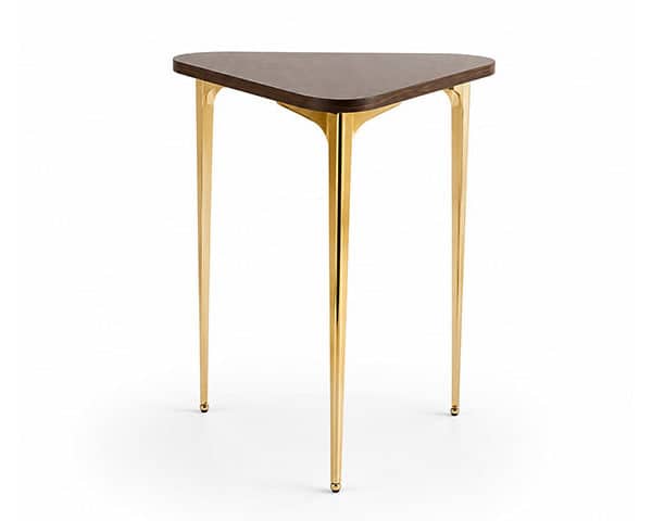 TABLE DE COIN FENTON 595*546*23 COULEUR MARRON DOREE