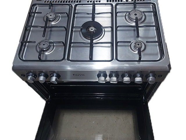 CUISINIERE 5 FEUX FERRE 90X60 F9P50G2 INOX RECOND