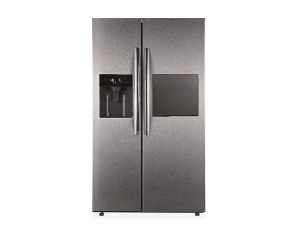 REFRIGERATEUR SBS 657L MIDEA IN MDRS678FGE02 DIS DEAU GRI 895X745X178