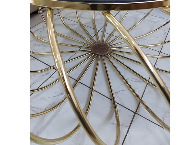 TABLE BASSE BUKET 120069 NOIRE DOREE 90X44X90 RECONDI