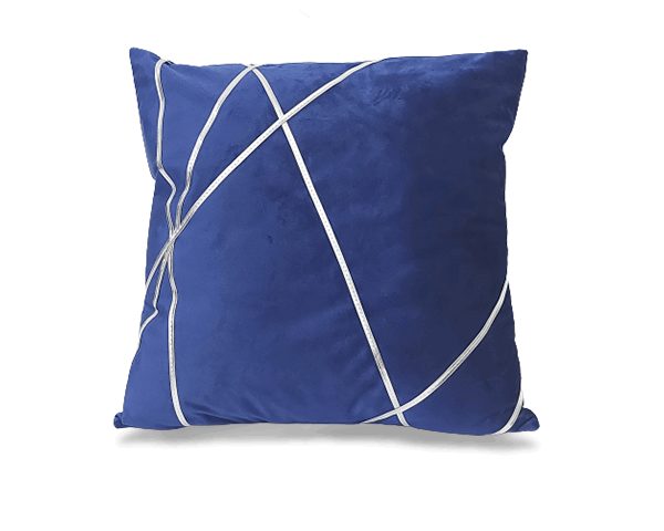 COUSSIN 46X46 BLEU ARGENTE
