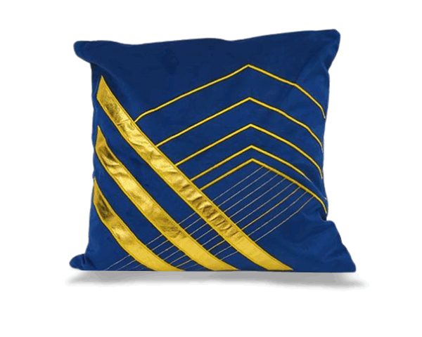 COUSSIN 46X46 BLEU DOREE
