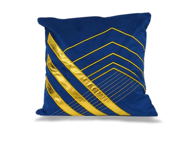 COUSSIN 46X46 BLEU DOREE