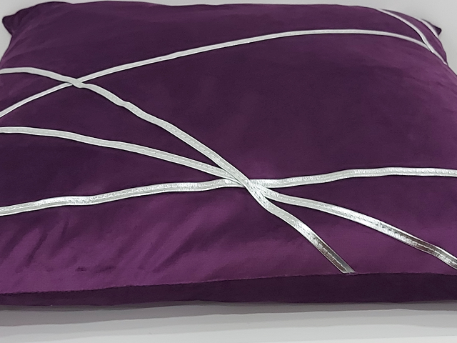COUSSIN 46X46 MAUVE ARGENTE