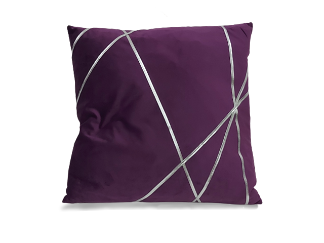 COUSSIN 46X46 MAUVE ARGENTE