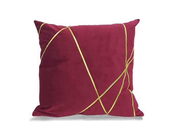COUSSIN 46X46 REF C4606 ROUGE BORDEAUX DOREE