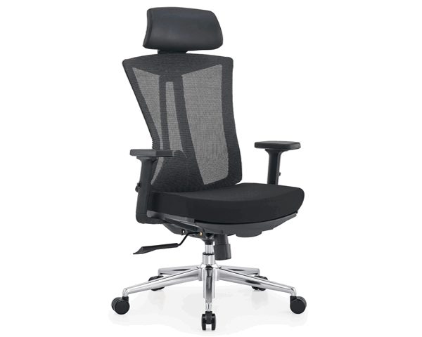 FAUTEUIL DOSSIER HAUT TISSU MYTON-ABW NOIR
